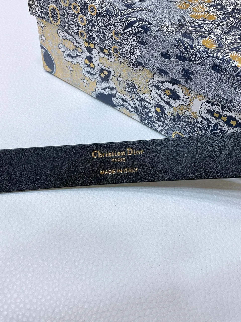 Dior Black Leather Belt - Hình 3