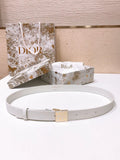 Dior White Leather Belt