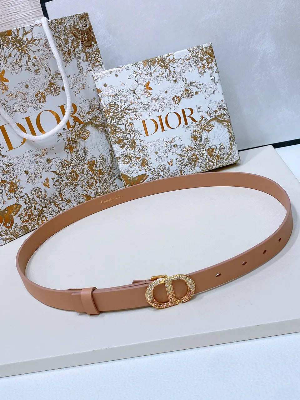 Dior Nude Leather Belt - Hình 5