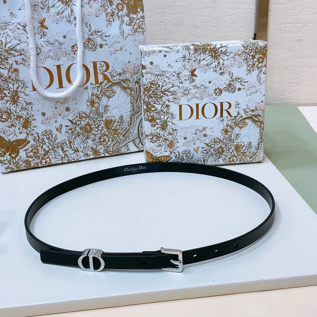 Dior Black Leather Belt