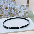 Dior Black Leather Belt