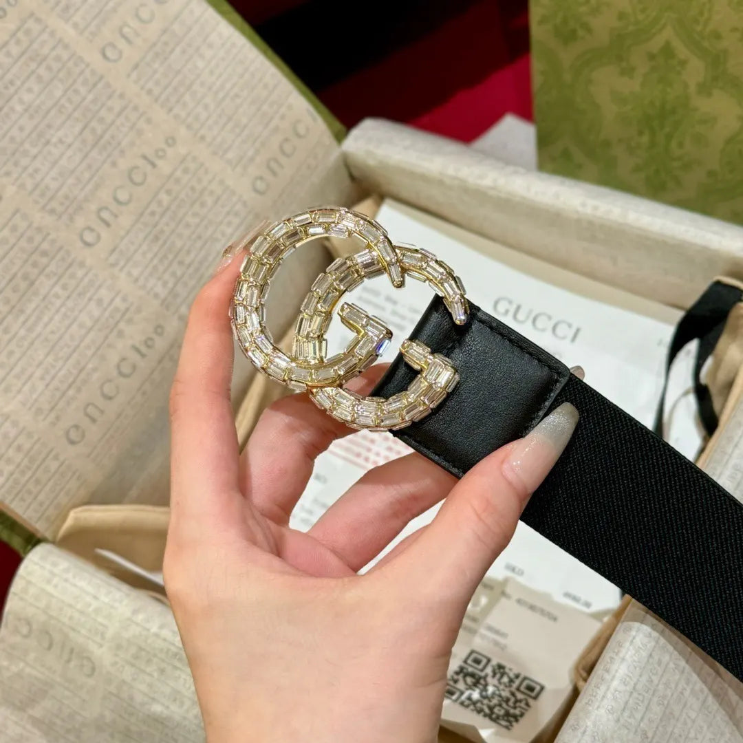 Gucci Crystal GG Belt - Hình 2