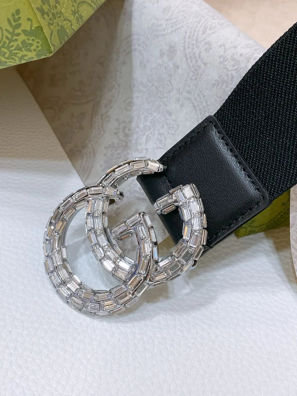 Gucci Crystal GG Black Belt - Hình 5