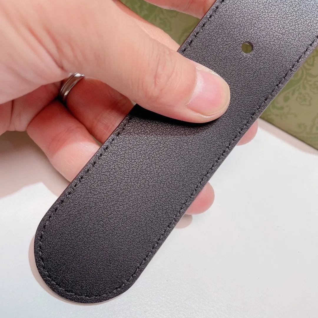 silver Gucci Beige GG Supreme Belt - Hình 2