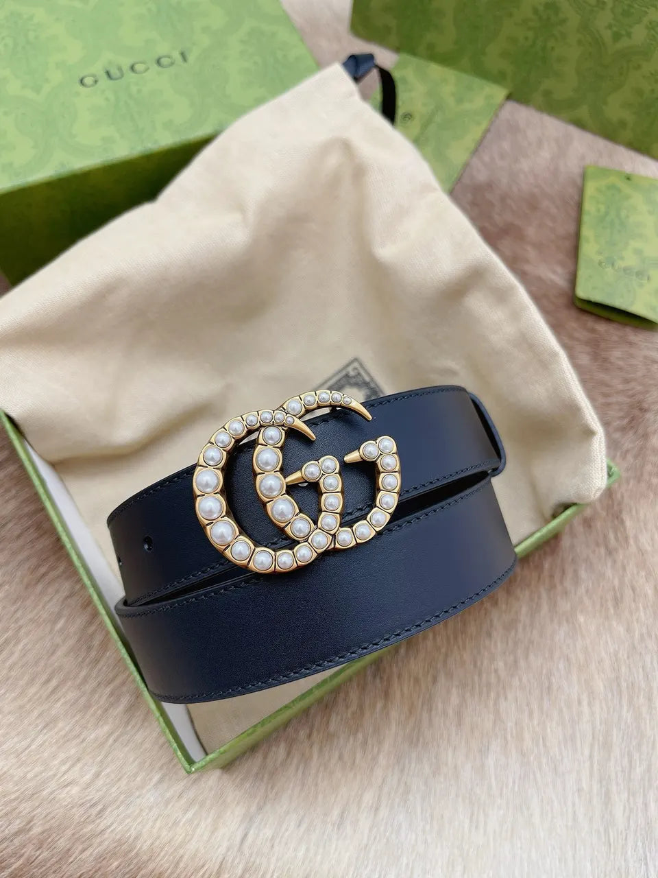 Gucci Pearl GG Belt - Hình 9