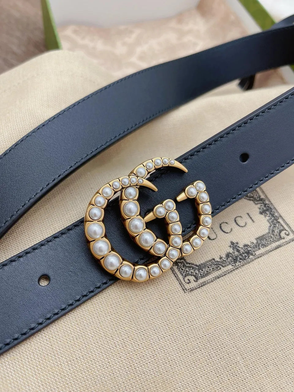 Gucci Pearl GG Belt - Hình 6
