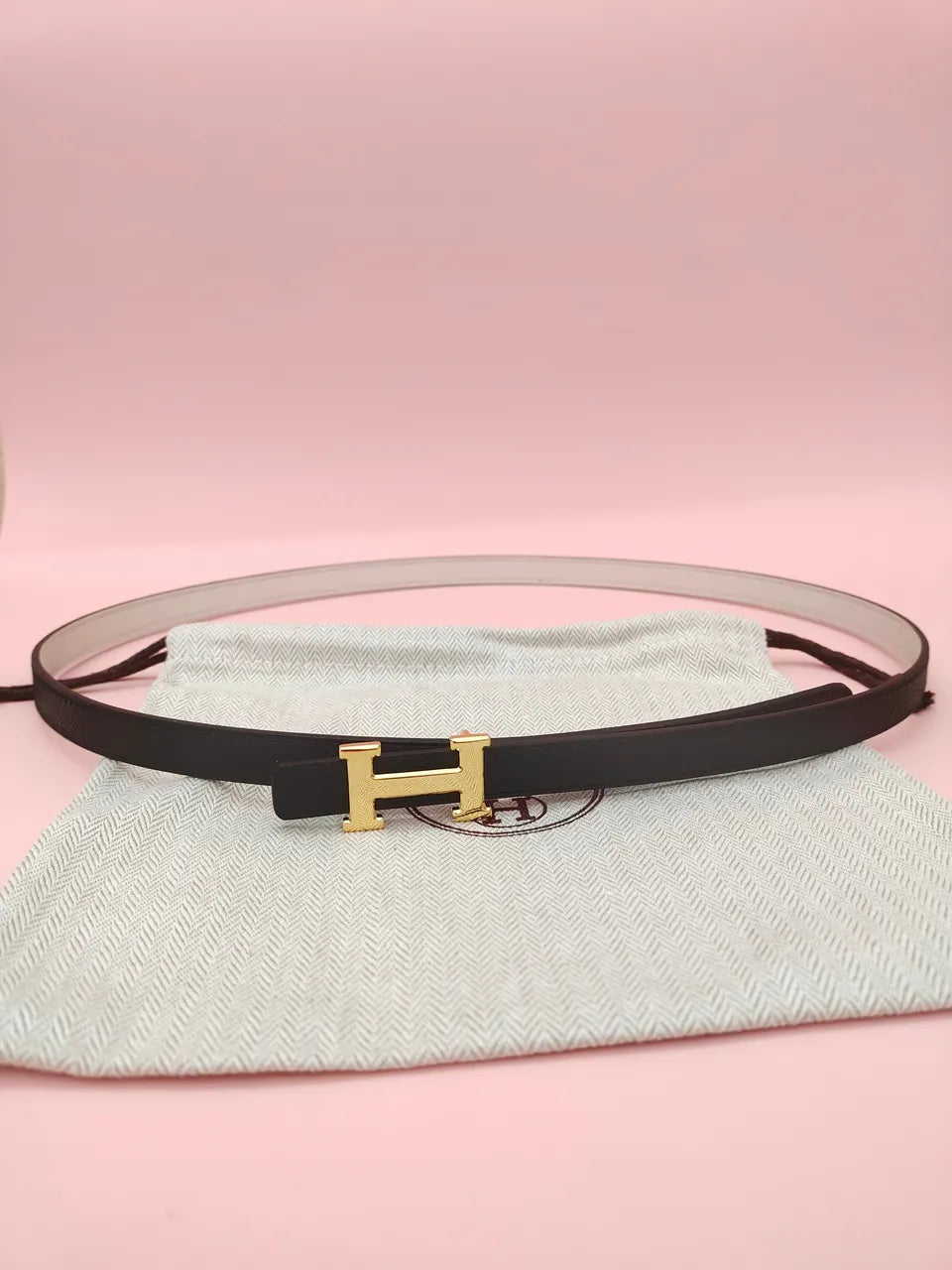 Hermes Black Leather Belt 9819 - Hình 2