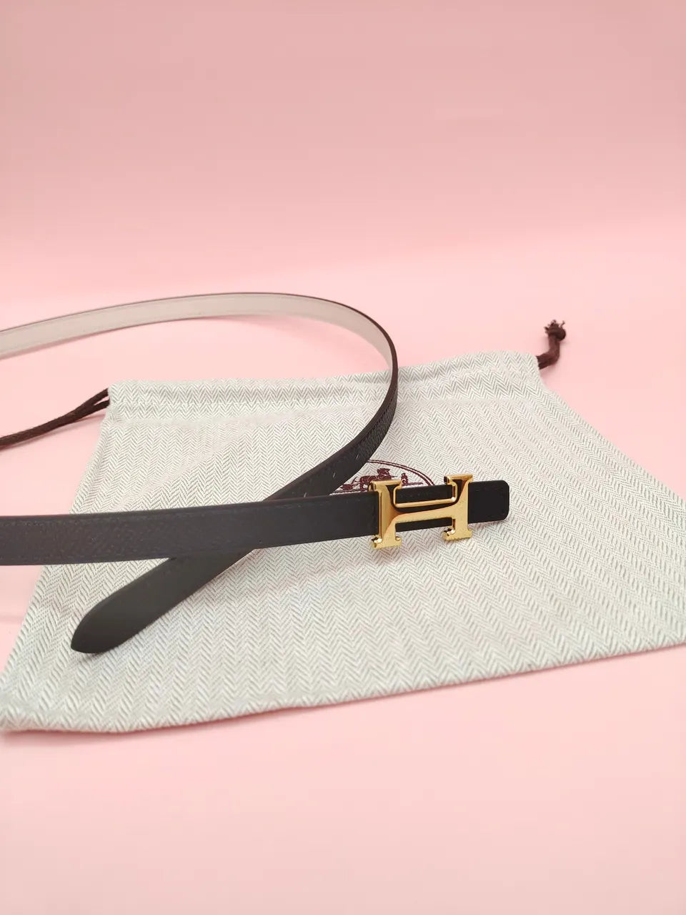 Hermes Black Leather Belt 9819 - Hình 4