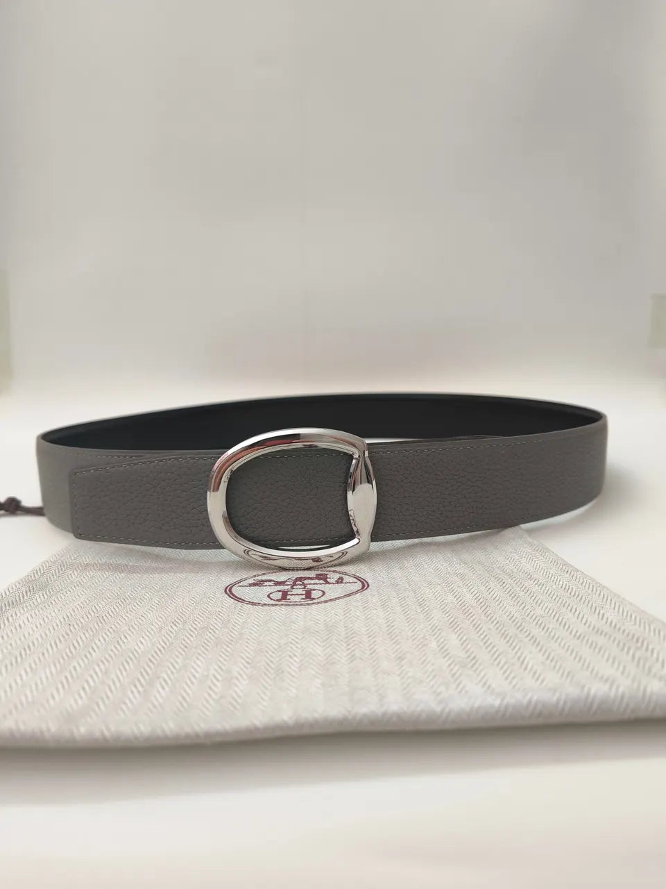 Hermes Dove Grey Belt