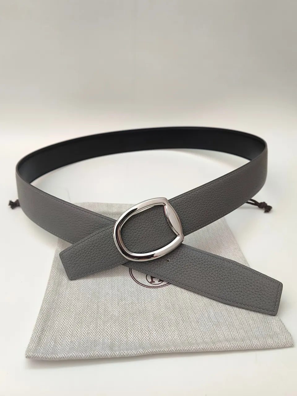 Hermes Dove Grey Belt - Hình 5