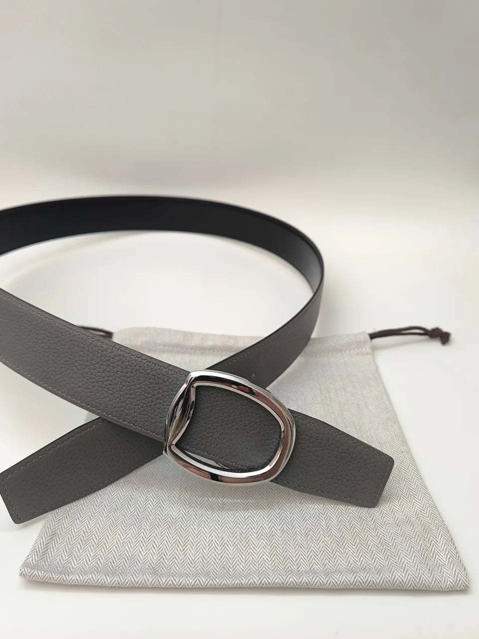 Hermes Dove Grey Belt - Hình 3