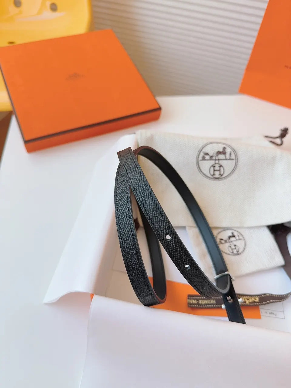 Hermes Noir Grain Bracelet - Hình 9