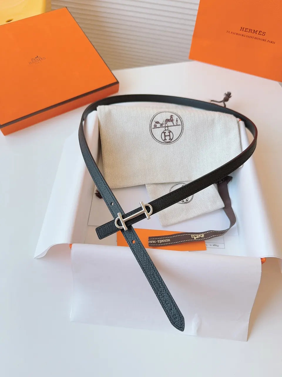 Hermes Noir Grain Bracelet - Hình 6