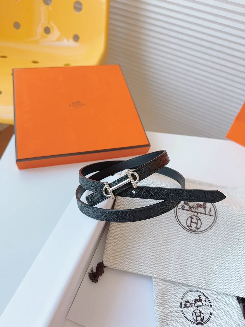 Hermes Noir Grain Bracelet - Hình 5