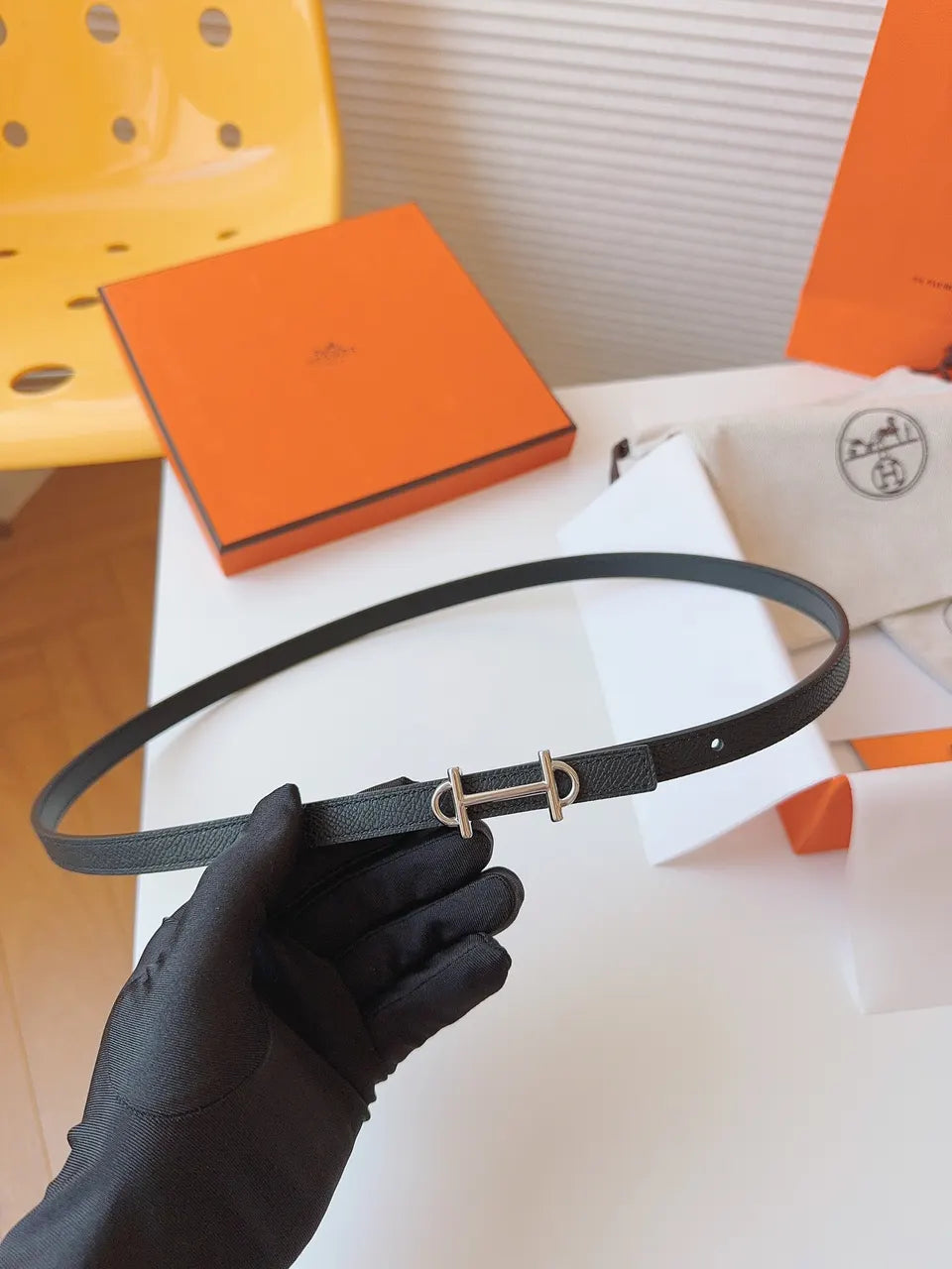 Hermes Noir Grain Bracelet - Hình 2