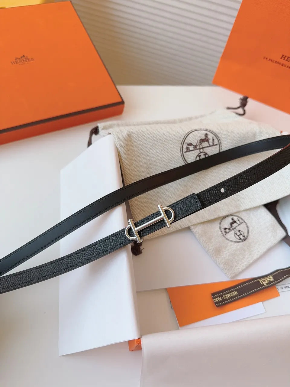 Hermes Noir Grain Bracelet - Hình 3