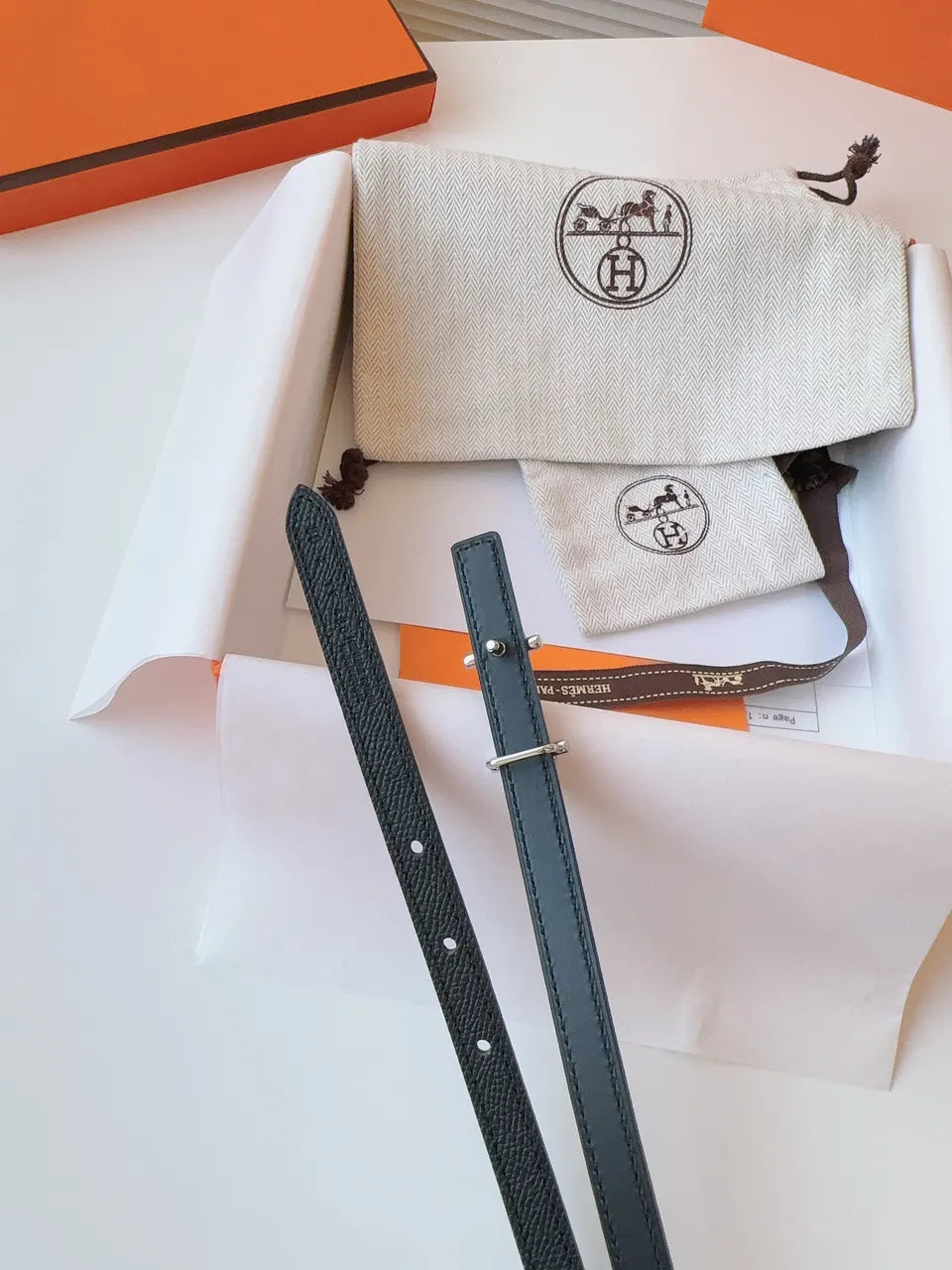 Hermes Noir Grain Bracelet - Hình 8