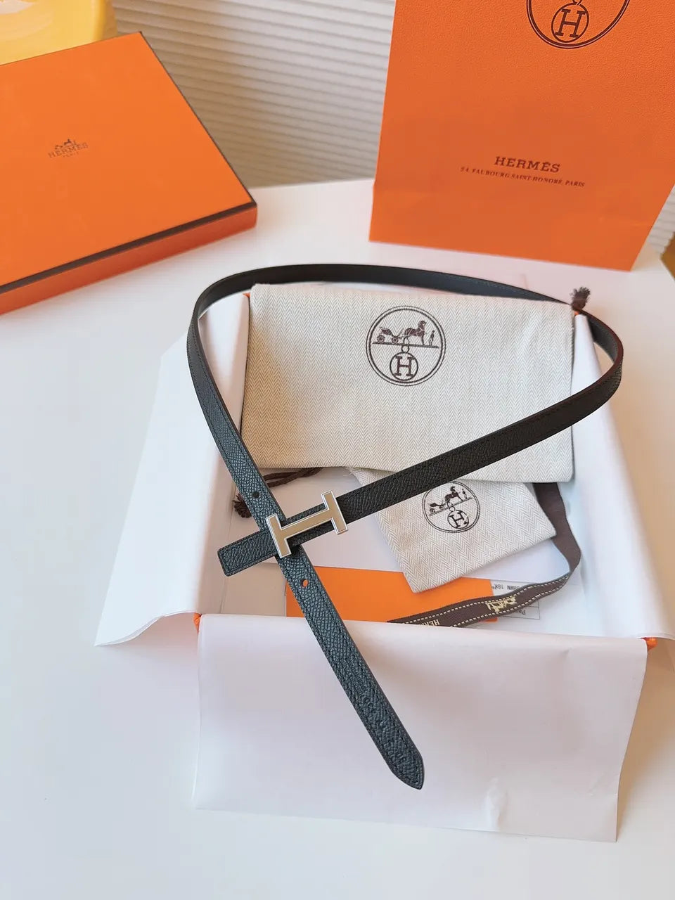 Hermes Black Grain Bracelet - Hình 4