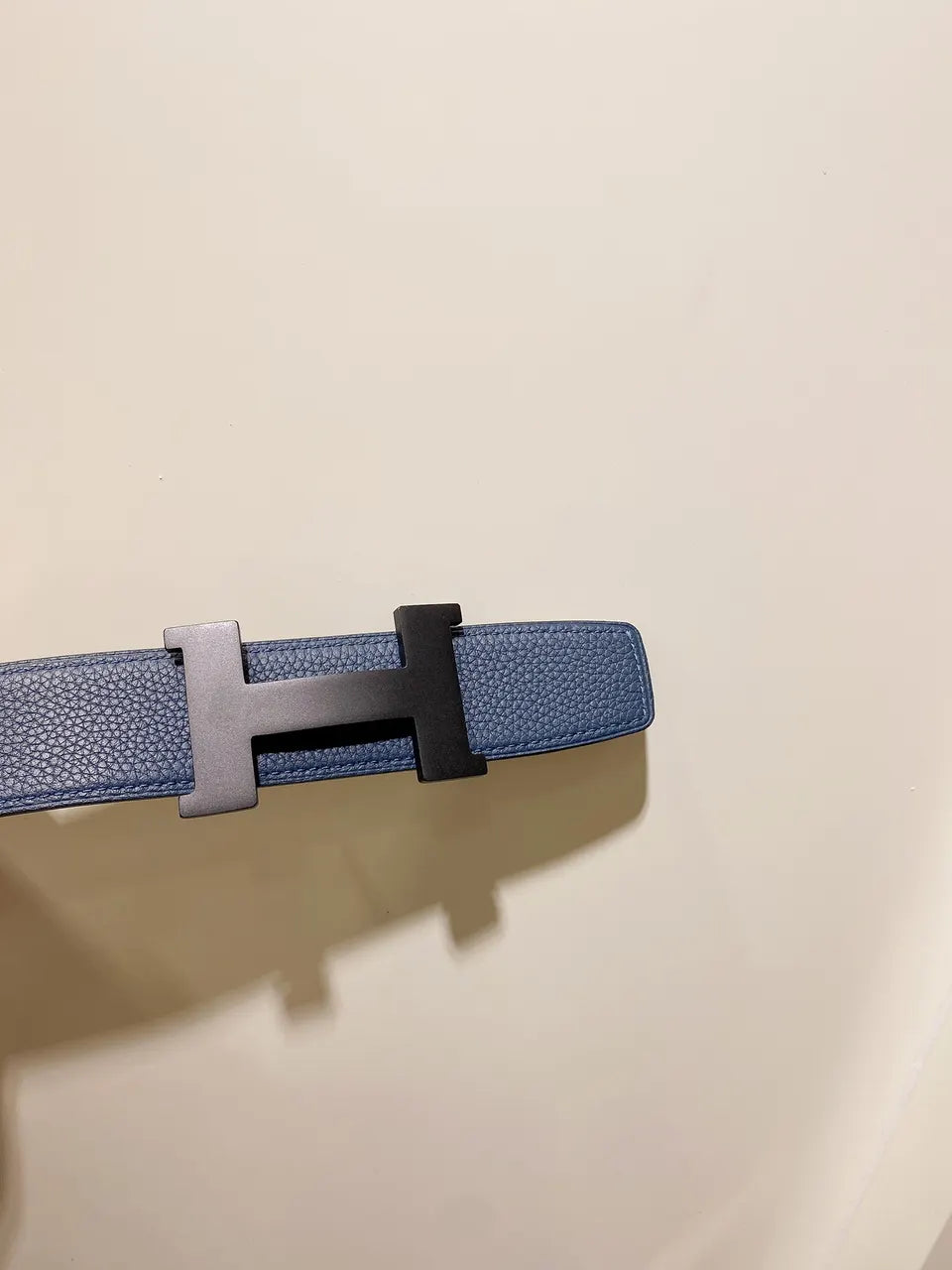 Hermes Blue Jean Leather Belt - Hình 2