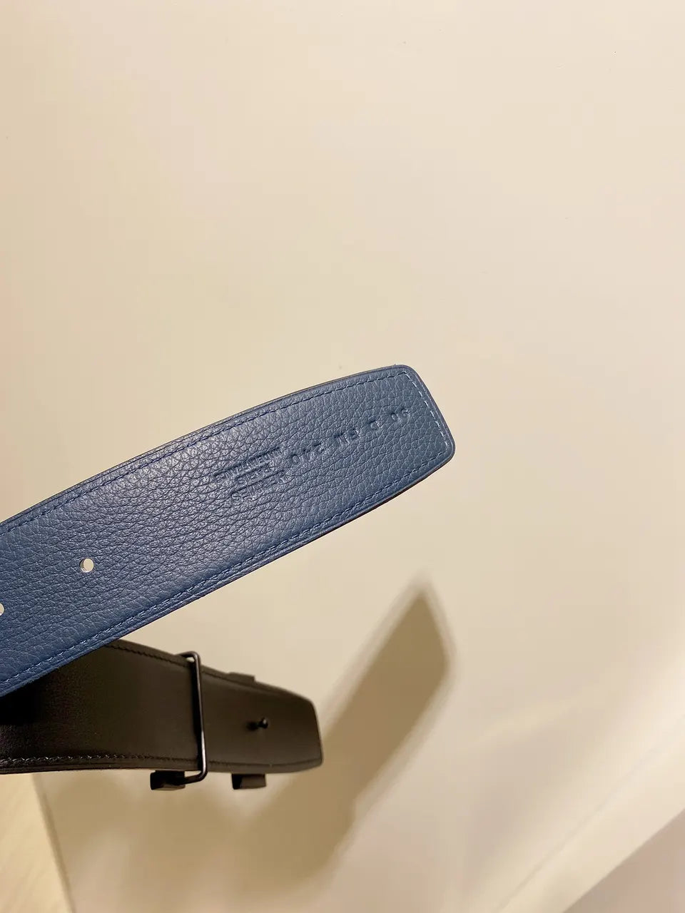 Hermes Blue Jean Leather Belt - Hình 4