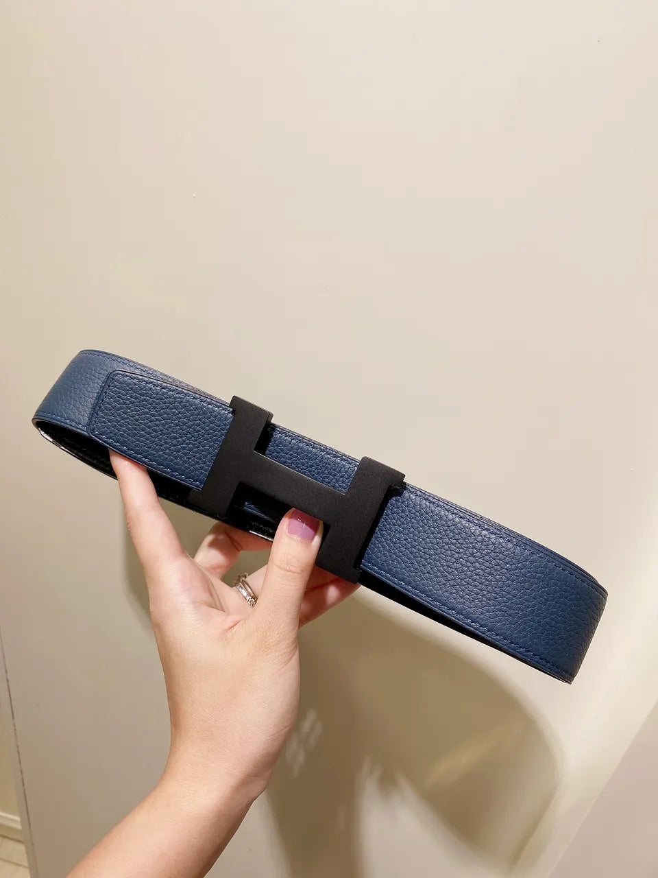 Hermes Blue Jean Leather Belt