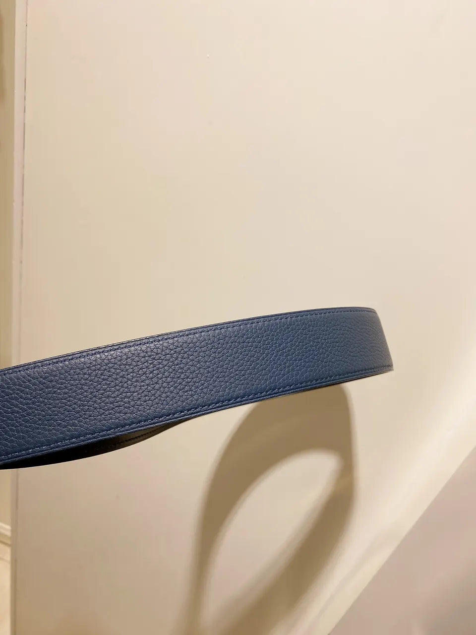 Hermes Blue Jean Leather Belt - Hình 5