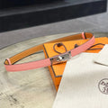 Hermes Rose Azalee Kelly Belt