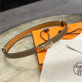 gold kelly Hermes Etoupe Leather Belt