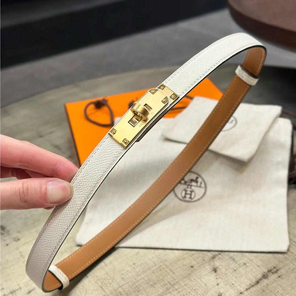 Hermes Craie Leather Belt - Hình 3