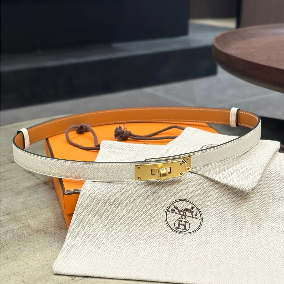 Hermes Craie Leather Belt - Hình 2