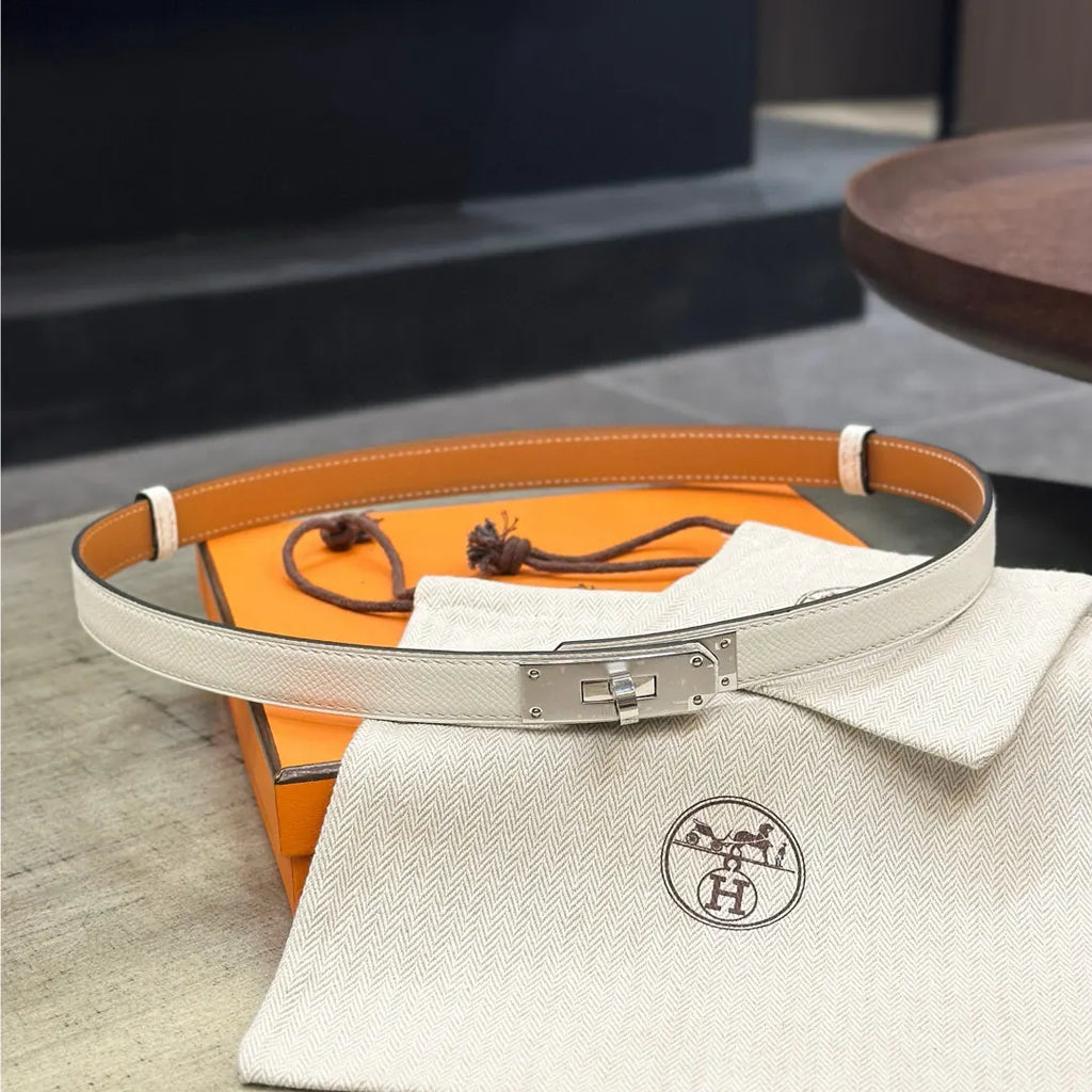 Hermes Craie Leather Belt - Hình 2