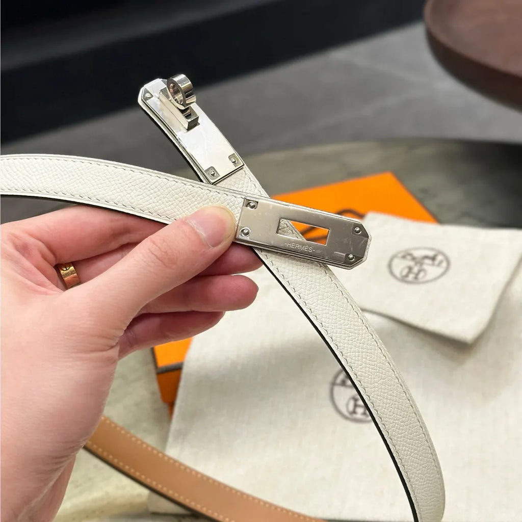 Hermes Craie Leather Belt - Hình 5