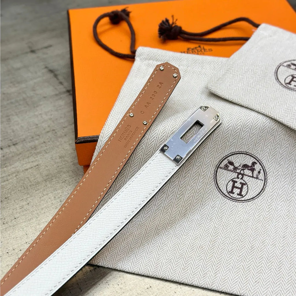 Hermes Craie Leather Belt - Hình 4