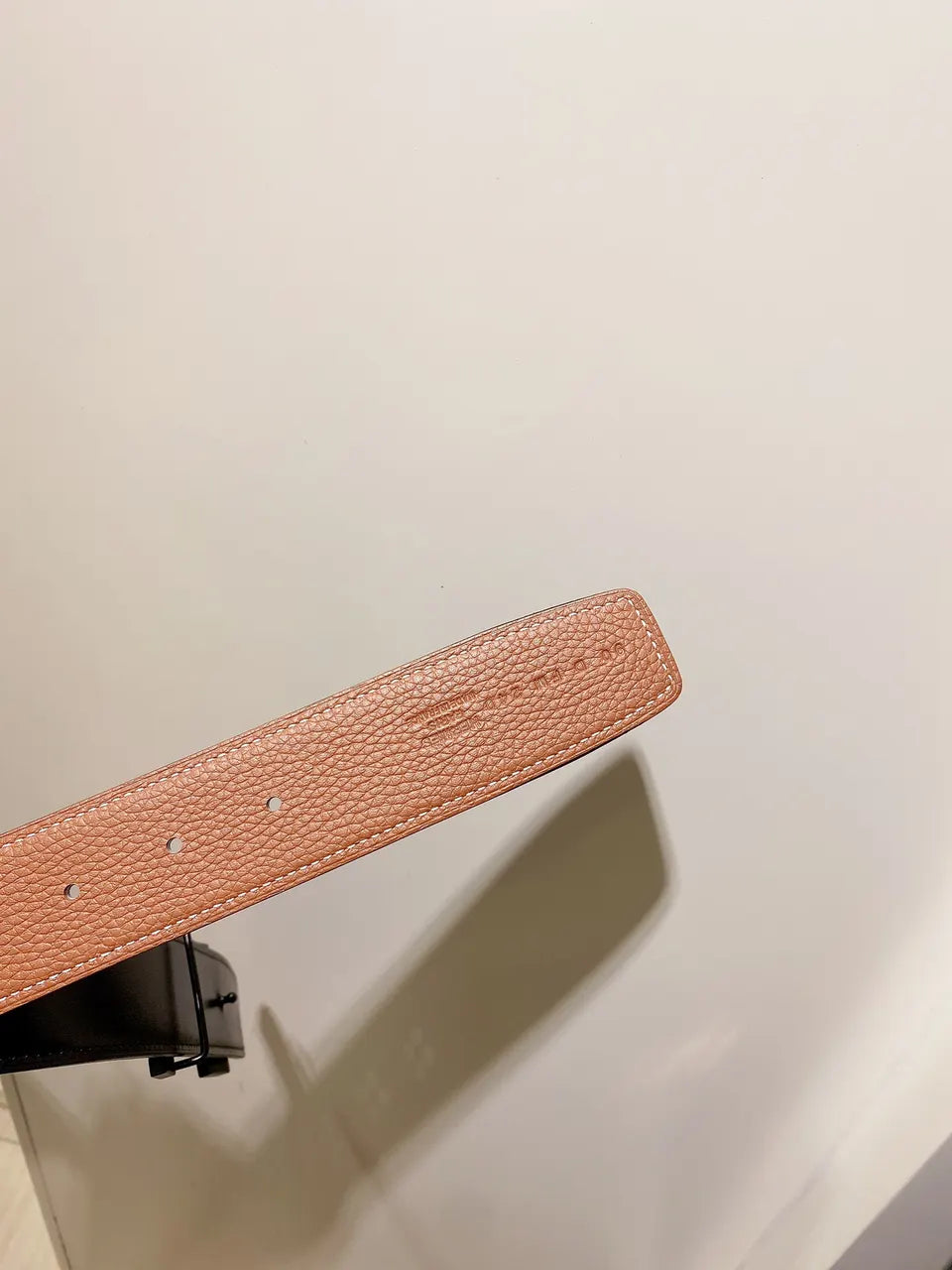 Hermes Fauve Leather Belt - Hình 3