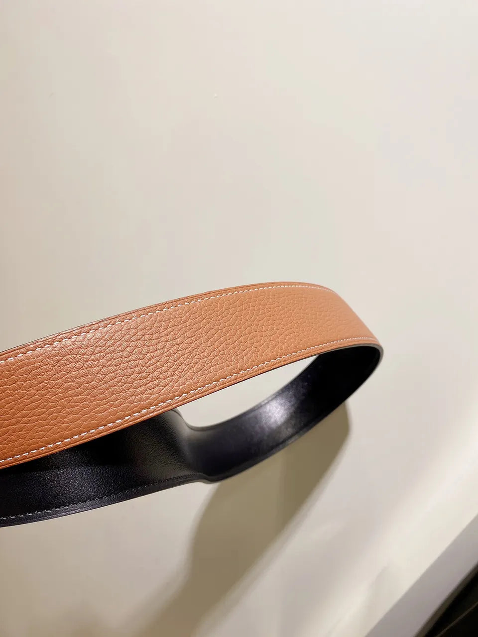 Hermes Fauve Leather Belt - Hình 5