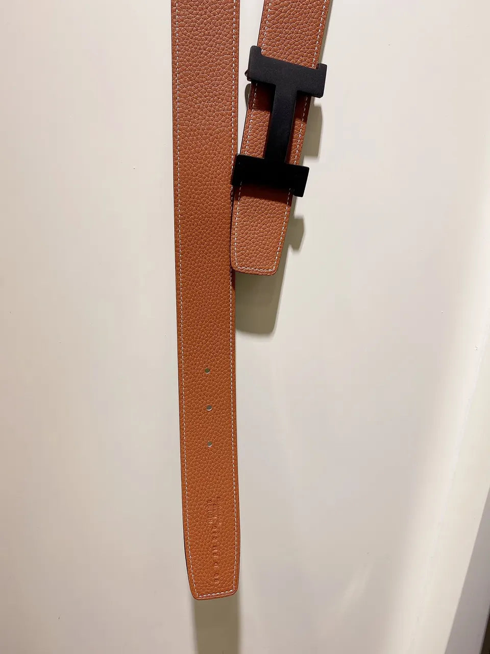 Hermes Fauve Leather Belt - Hình 2