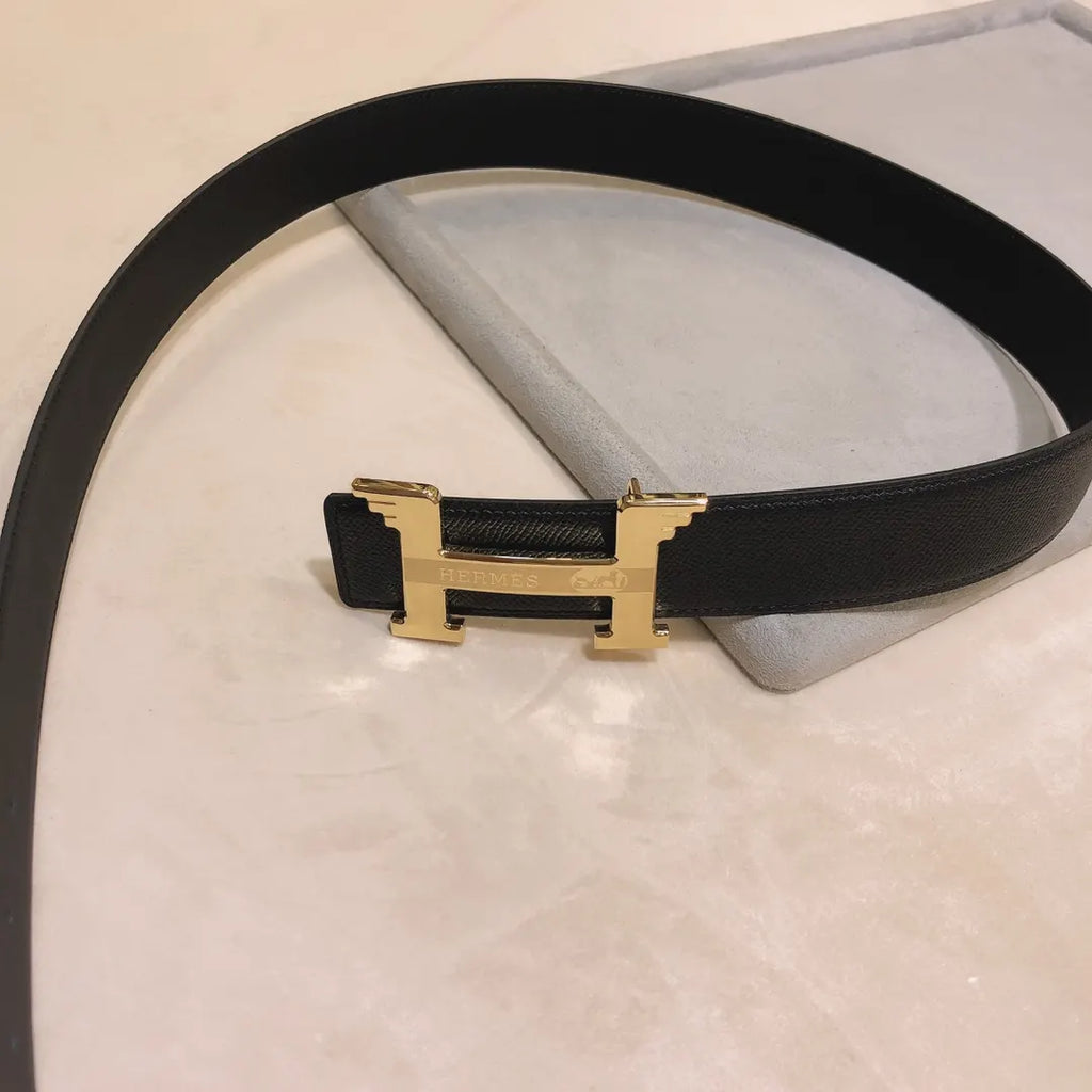 Hermes Black Epsom Belt - Hình 3