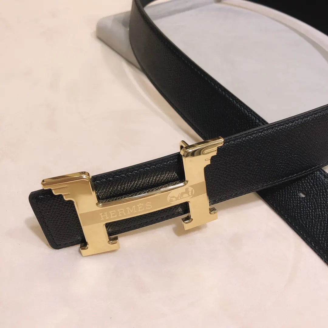 Hermes Black Epsom Belt - Hình 2