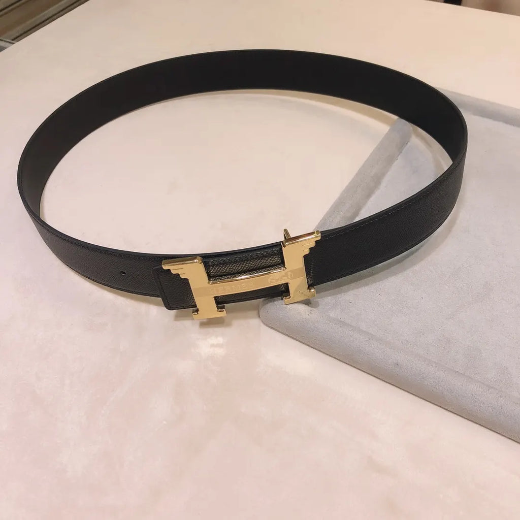 Hermes Black Epsom Belt - Hình 4
