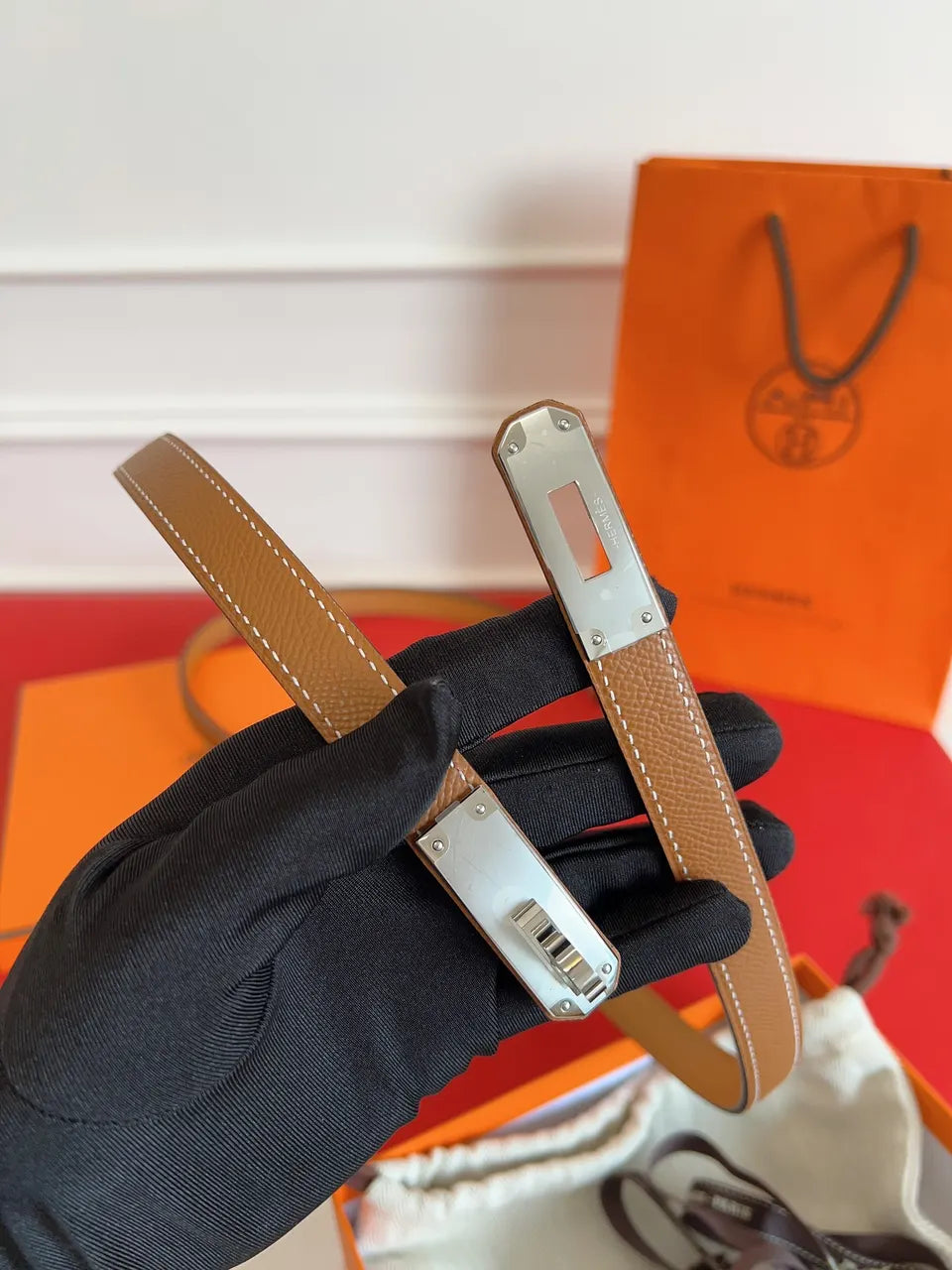 Hermes Fauve Barenia Belt