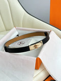 Hermes Noir Kelly Leather Belt
