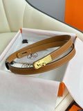 kelly Hermes Gold Togo Leather Belt