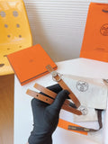 Hermes Tan Leather Bracelet Belt
