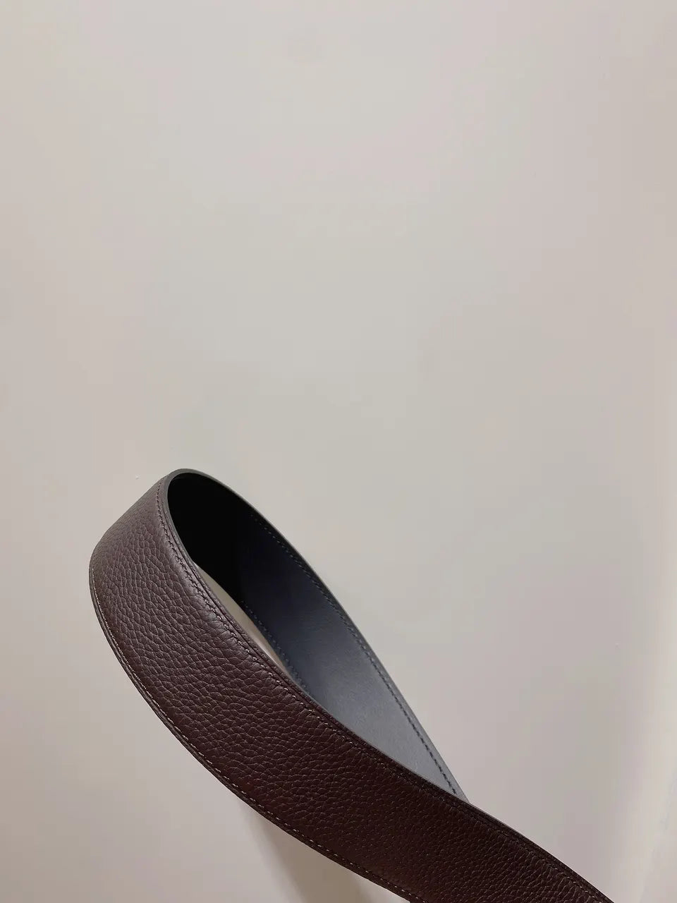 C Buckle Brown Leather Belt - Hình 6