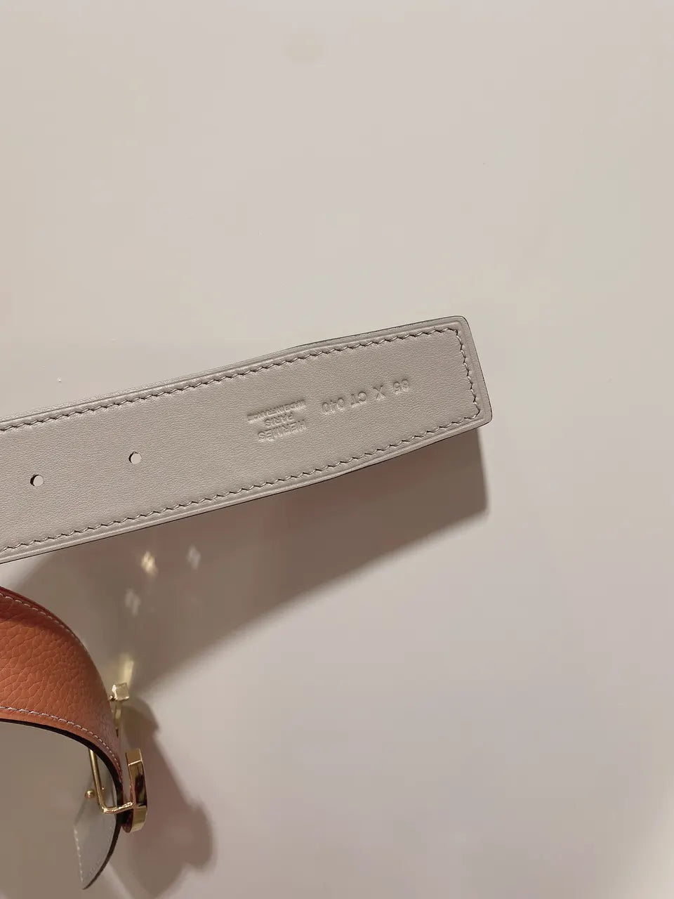 Chloe Tan Leather Belt - Hình 5