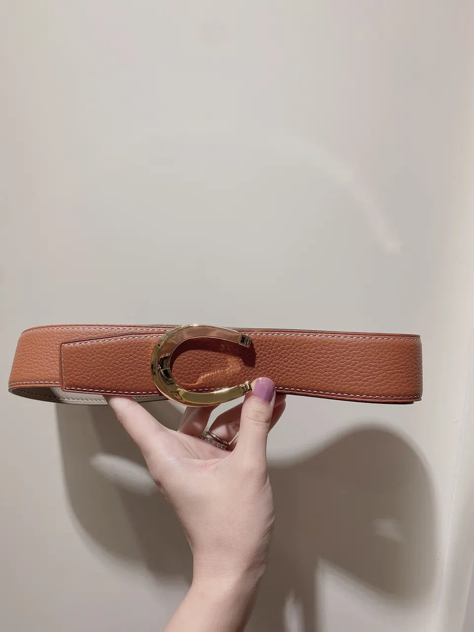 Chloe Tan Leather Belt