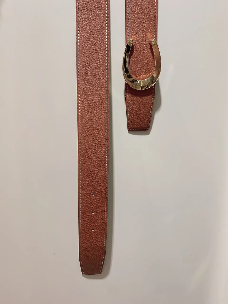 Chloe Tan Leather Belt - Hình 3