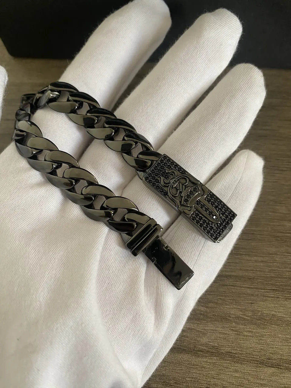 Chrome Hearts Style Premium Black Chain Bracelet - Hình 4