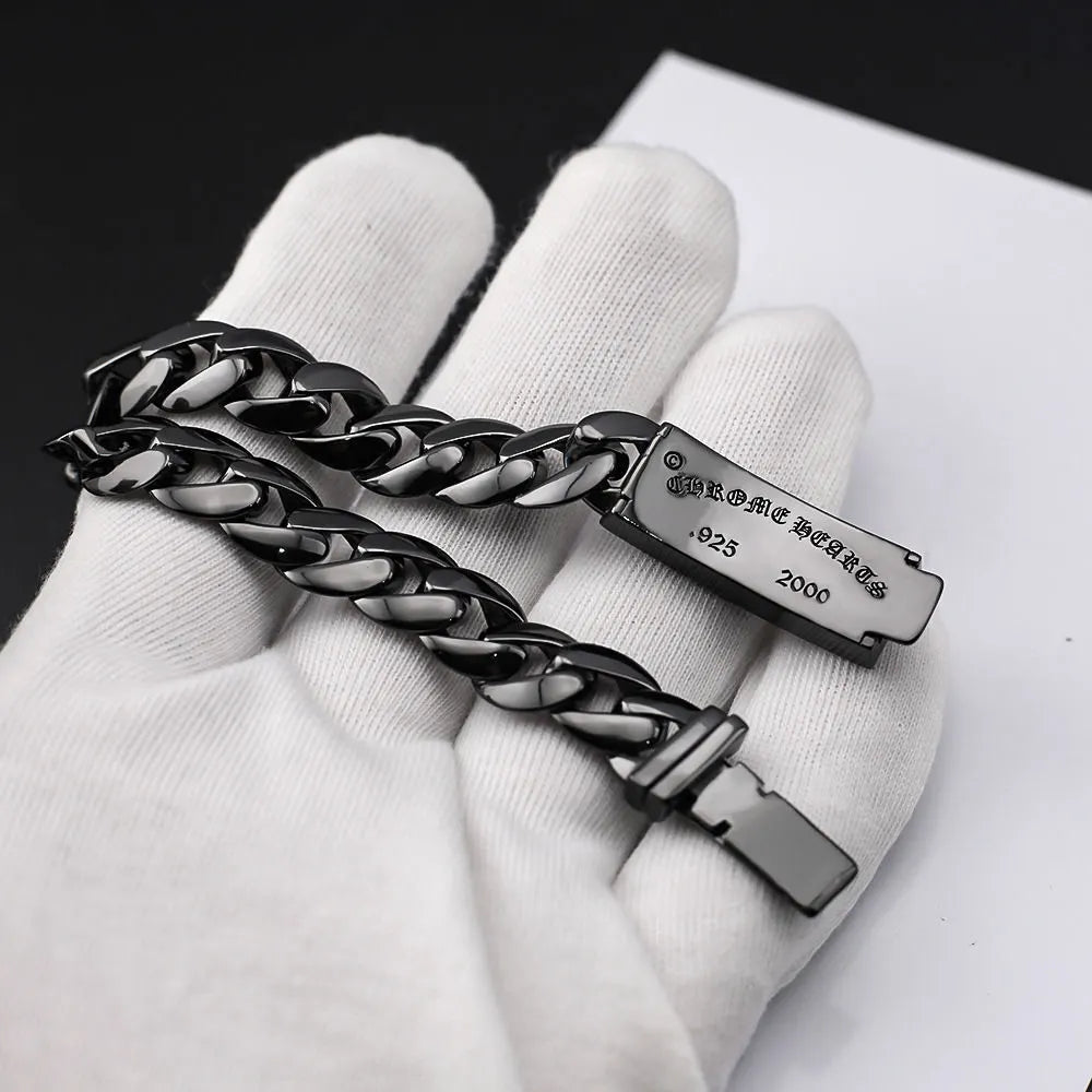 Chrome Hearts Style Premium Black Chain Bracelet - Hình 6