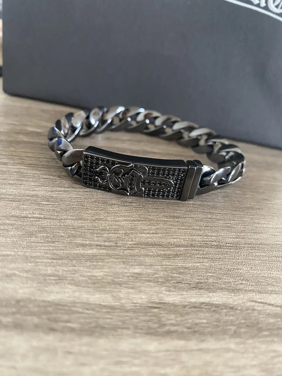 Chrome Hearts Style Premium Black Chain Bracelet - Hình 8